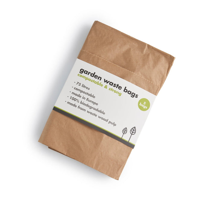 Compostable Garden Waste Paper Bags 75 Litre Pack of 5