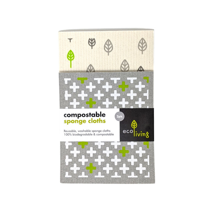 Compostable Sponge Cloths Pack of 2