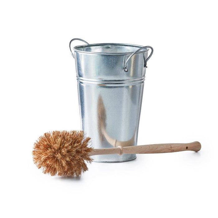 Natural Bristle Wooden Toilet Brush and Holder