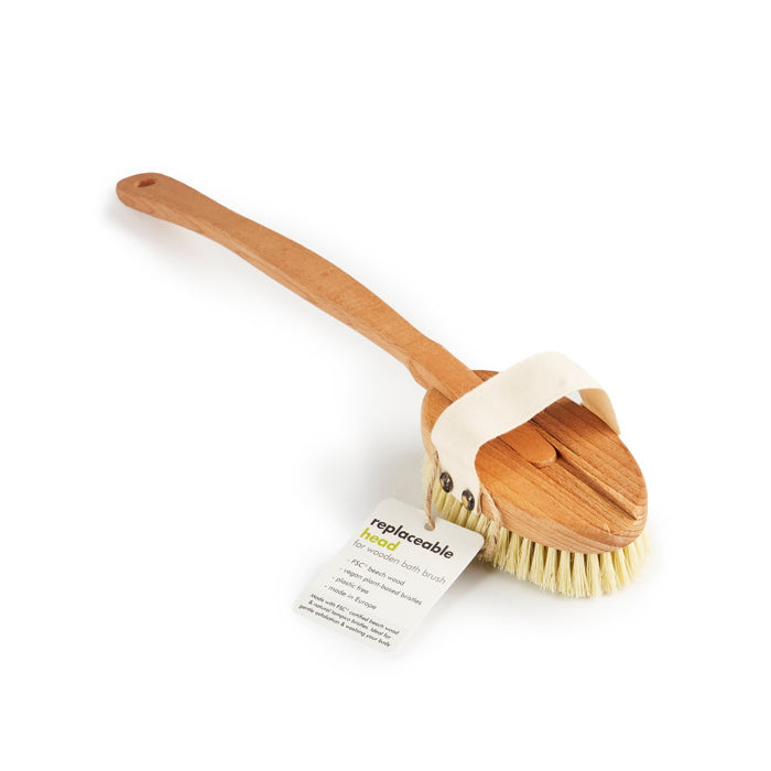 Wooden Bath Brush With Removable Head