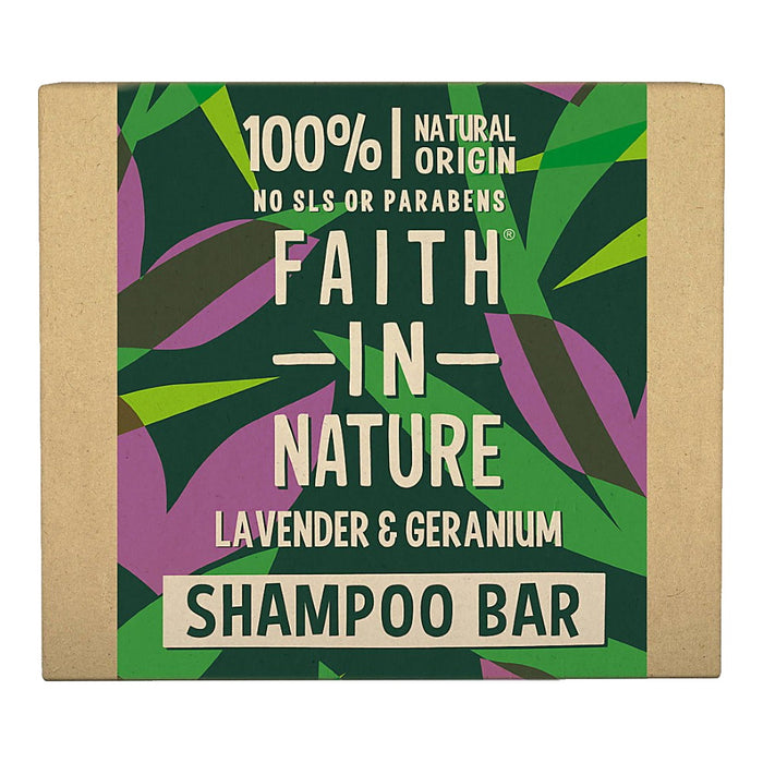 Natural Lavender and Geranium Vegan Handmade Shampoo Bar 85g