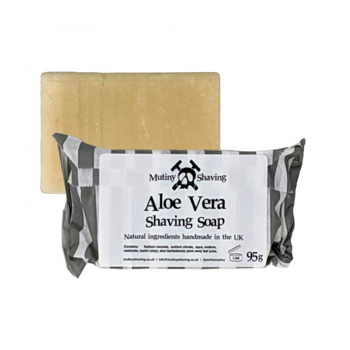 Natural Aloe Vera Vegan Handmade Shaving Soap 95g