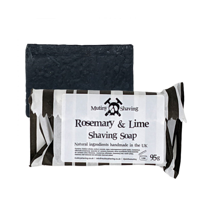 Natural Rosemary and Lime Vegan Handmade Shaving Soap 95g