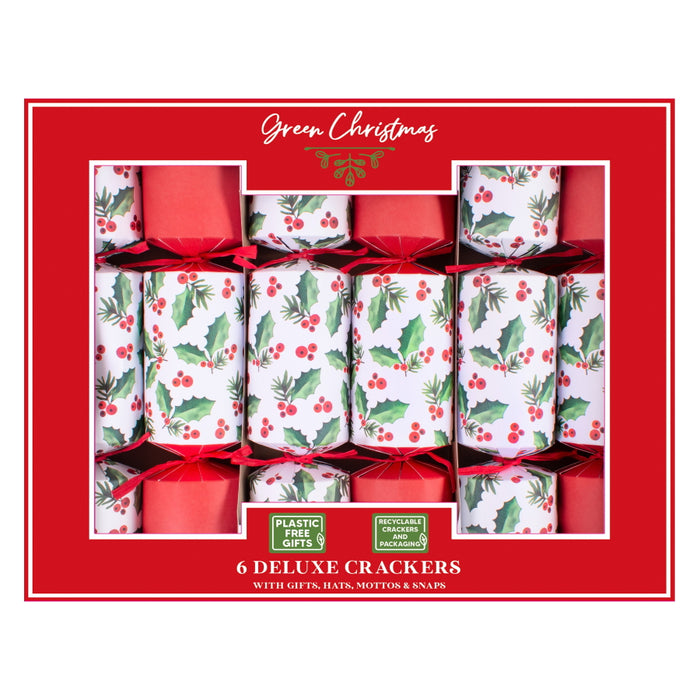 Plastic Free Deluxe Christmas Crackers 13.5" Pack of 6