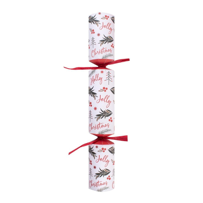 Plastic Free Holly Christmas Crackers 12" Pack of 6