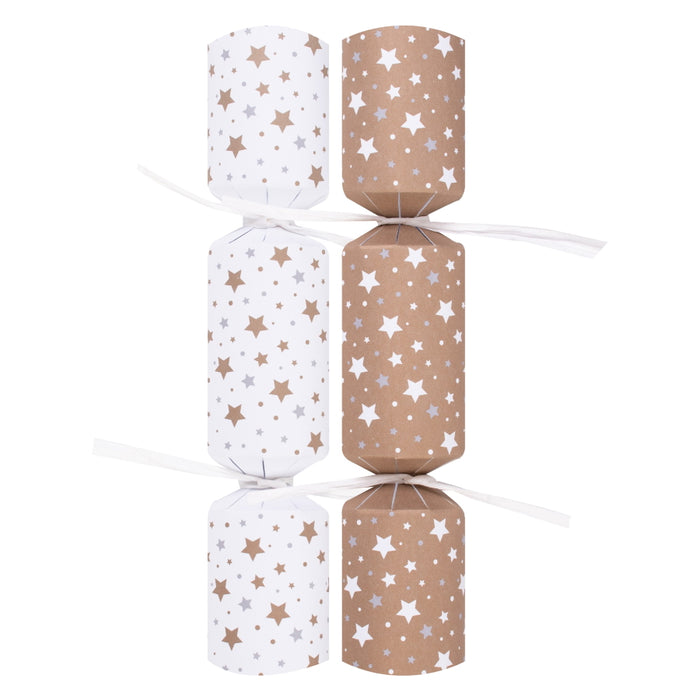 Plastic Free Mini Christmas Crackers 8.5" Pack of 6