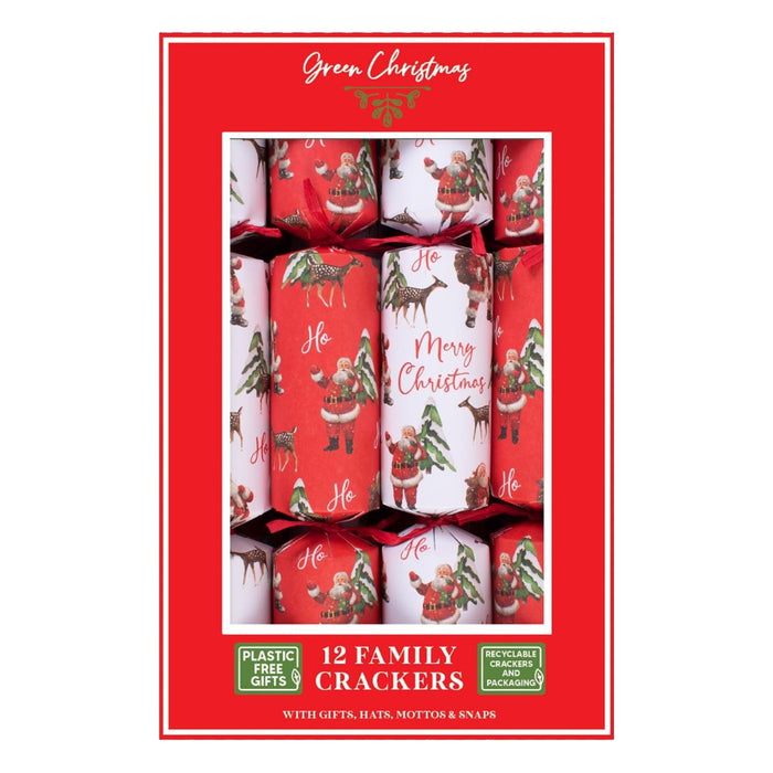 Plastic Free Santa Christmas Crackers 12" Pack of 12