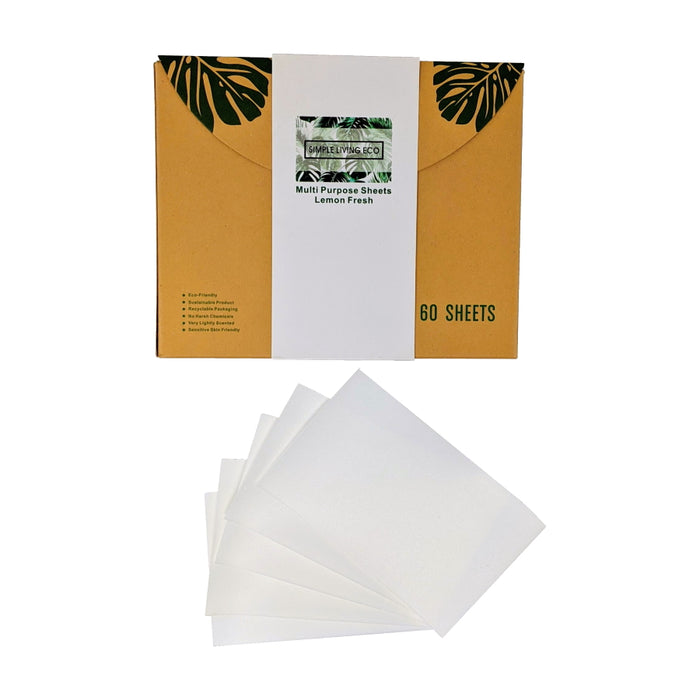 Multipurpose Cleaning Sheets Lemon Fresh Pack of 60