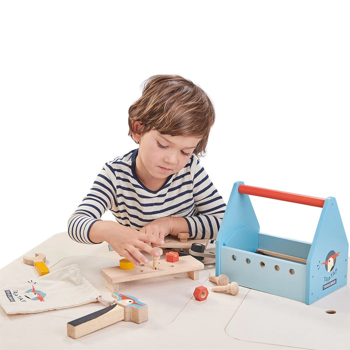 Wooden Tap Tap Tool Box Toy Set