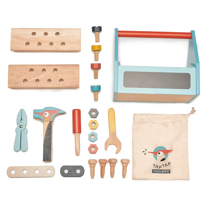 Wooden Tap Tap Tool Box Toy Set