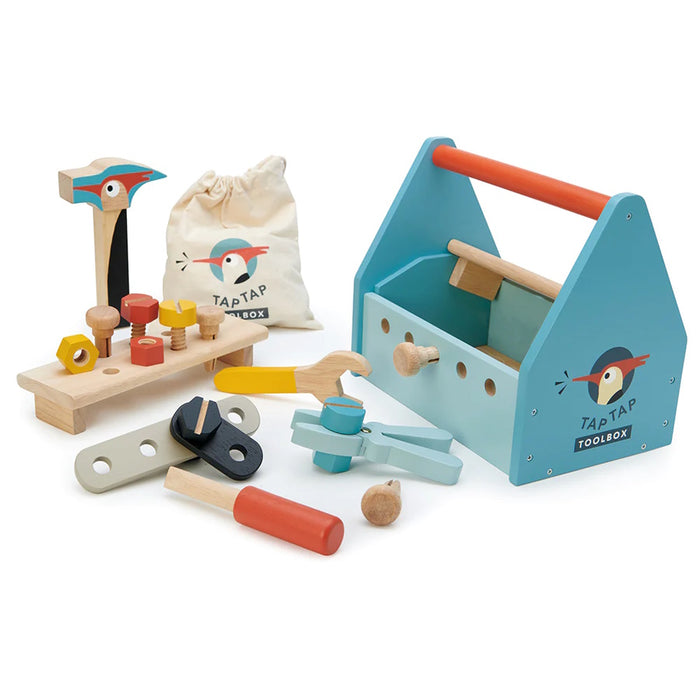 Wooden Tap Tap Tool Box Toy Set