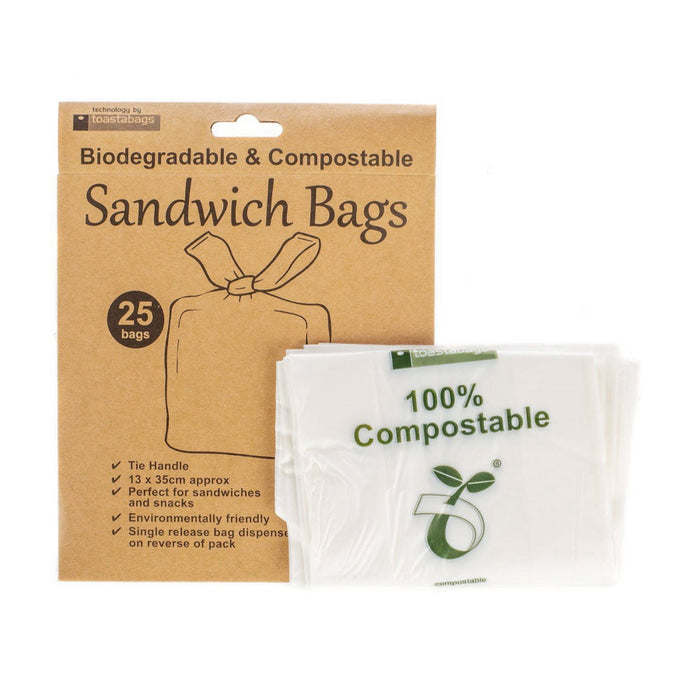 Compostable Sandwich Bags Pack of 25