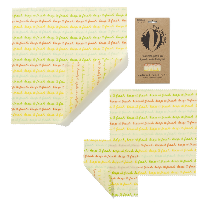 Vegan Wax Wraps Medium Kitchen Pack